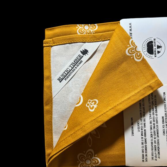 Butterfly Gold Pyrex-inspired Tea Towel - Picture 6 of 6